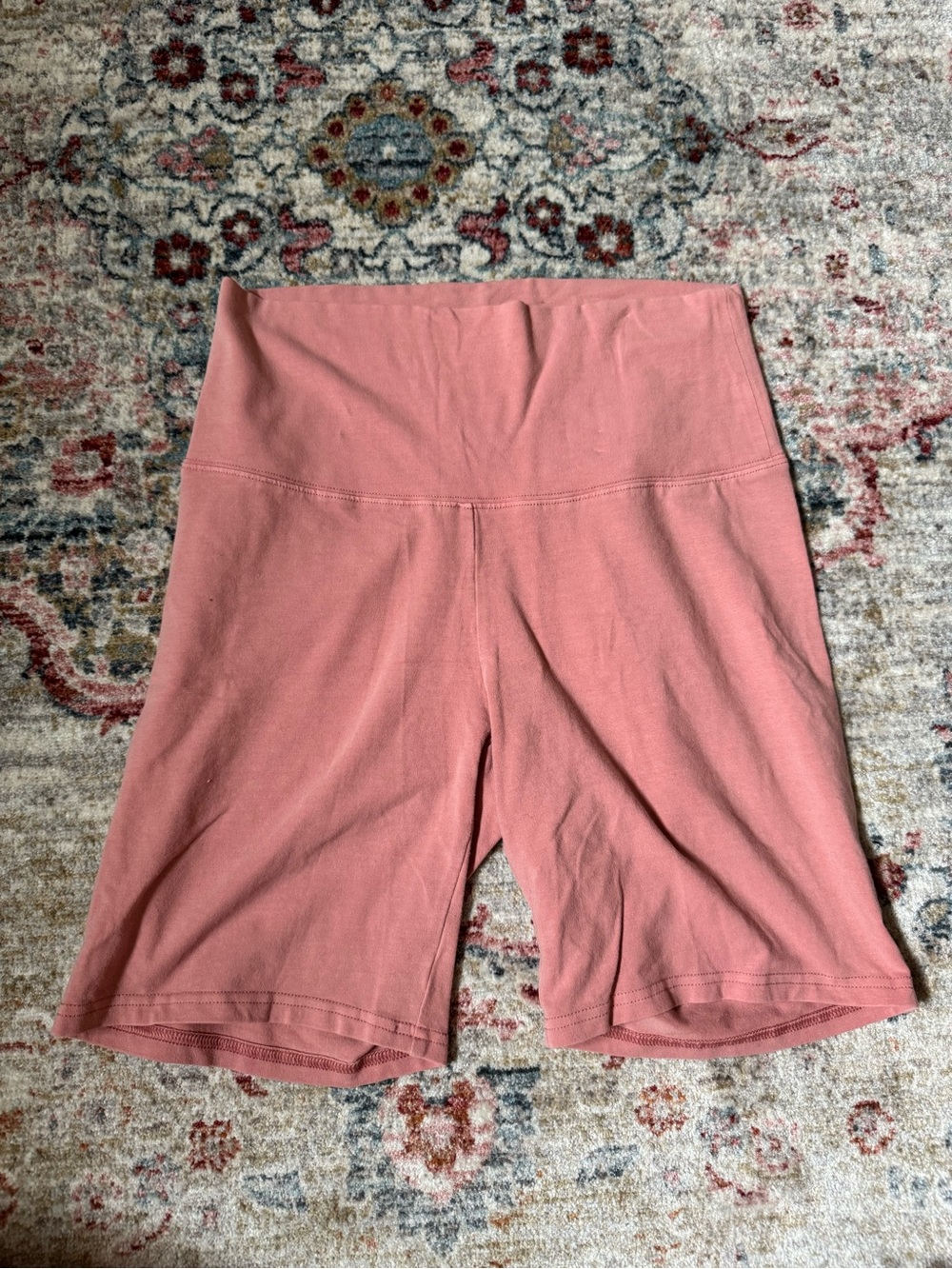 TNA High-Waist Bike Shorts in Rose Pink